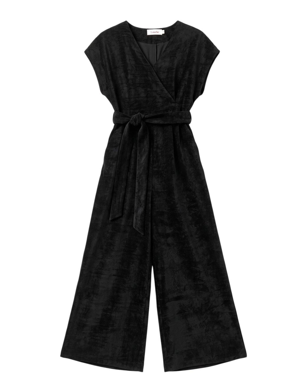 Velvet Collapse Louche Phoenix Matte Velvet Jumpsuit in Black | Lyst