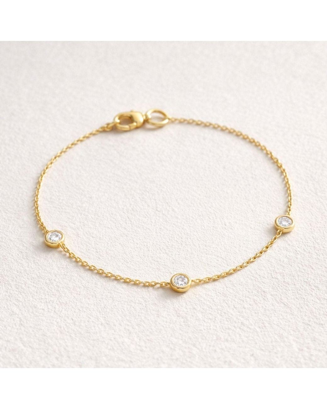 Lily Flo Jewellery Metallic Diamond Station Bracelet