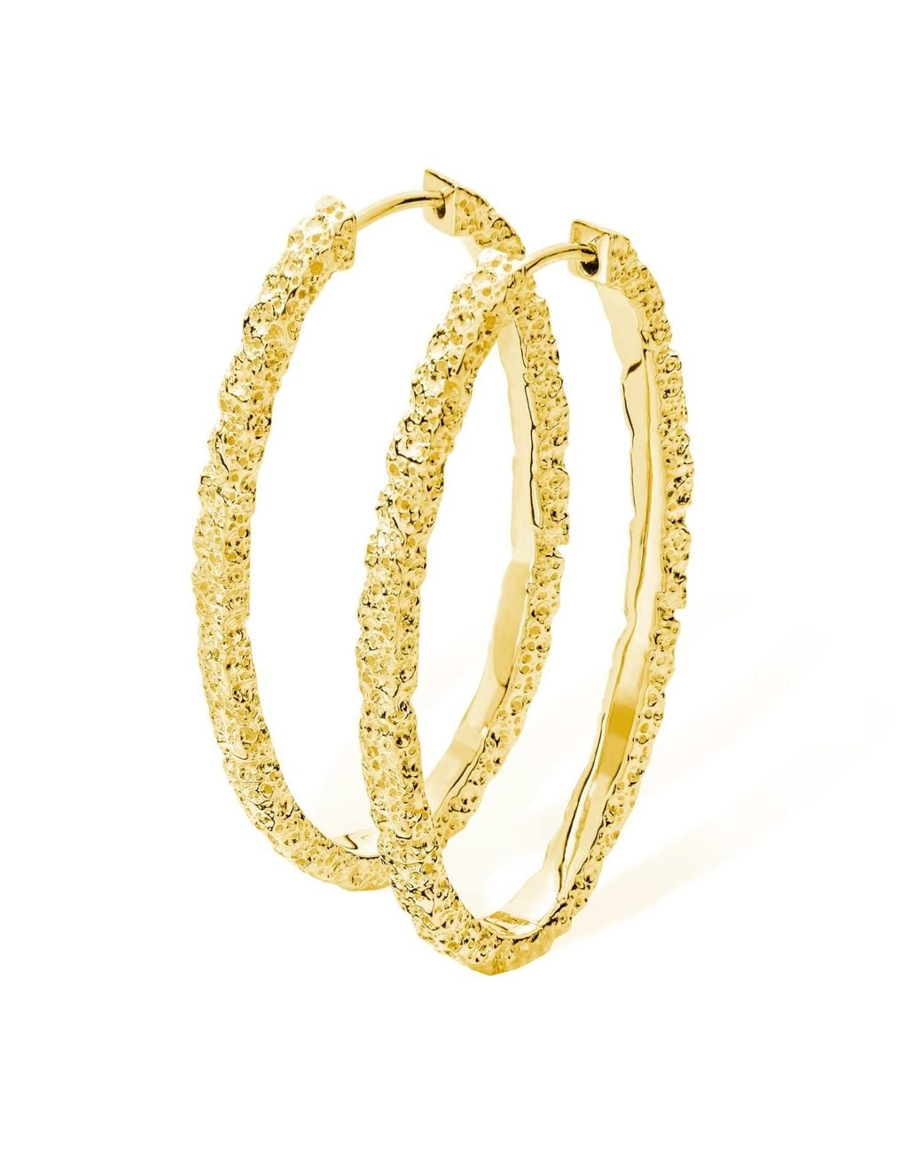 Lucy Quartermaine Metallic Large Hula Hoop Earrings