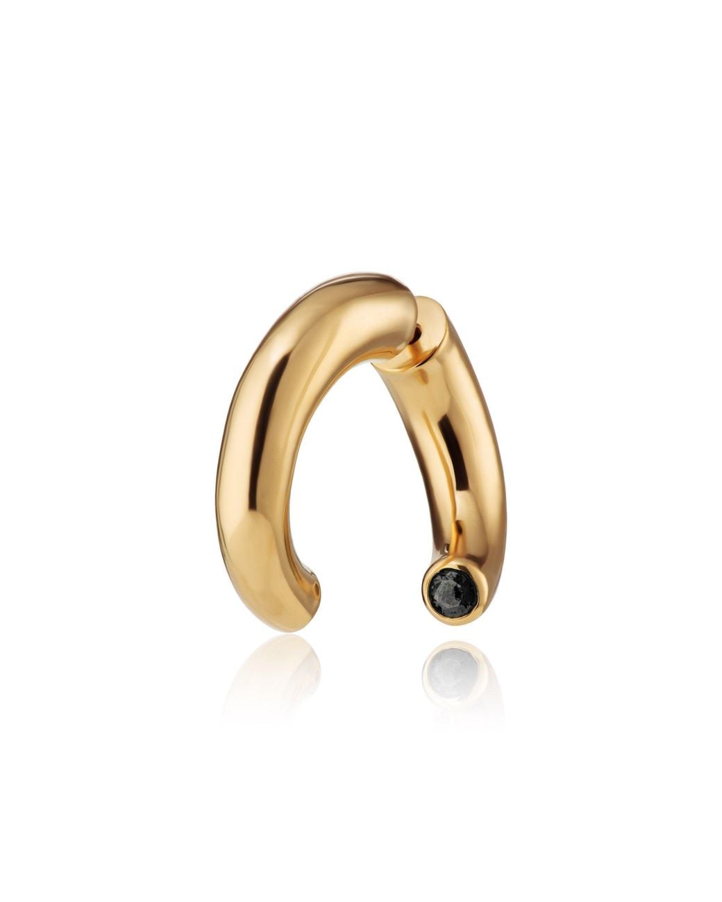 Scream Pretty Metallic Sparkle Single Split Hoop Earring With Stone