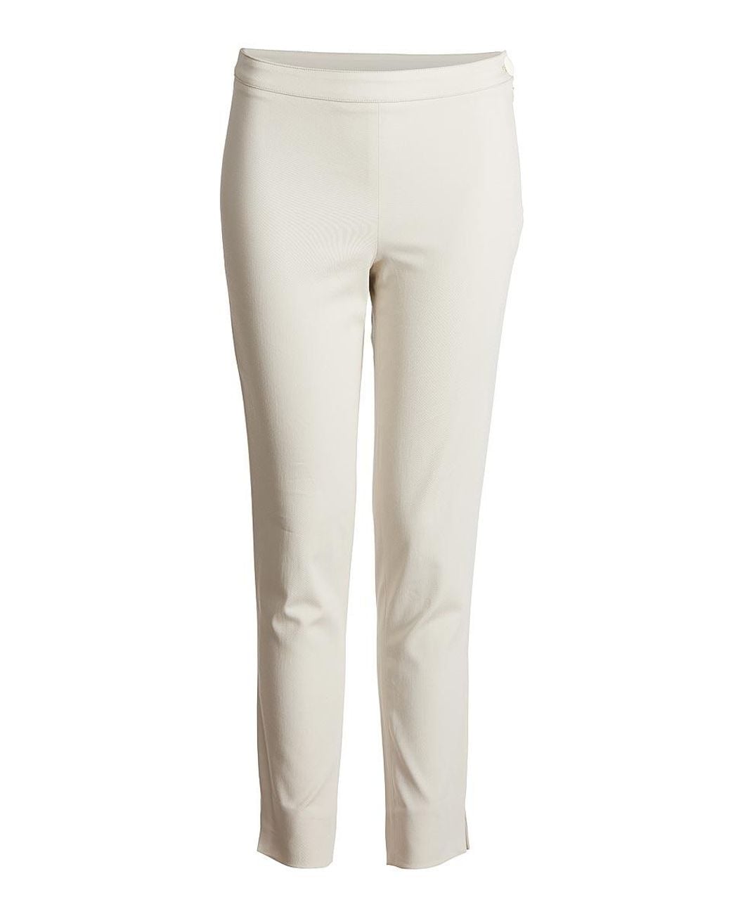 Conquista White Neutrals Fitted Stretch Trousers