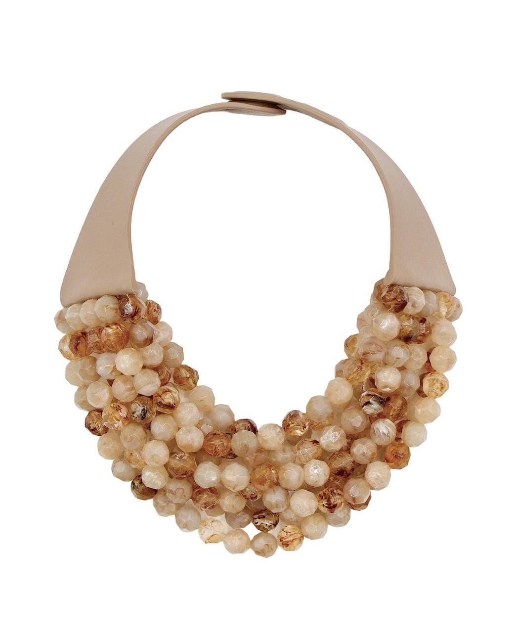 Fairchild Baldwin Metallic Neutrals Bella Two Tone Alabaster Tortoise Necklace