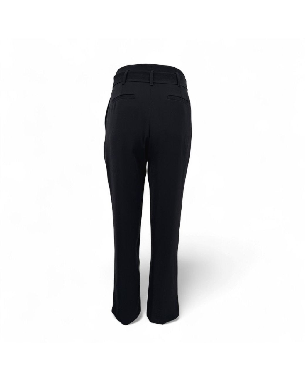 Monzlapur New York Black Crepe High-Waisted Pant