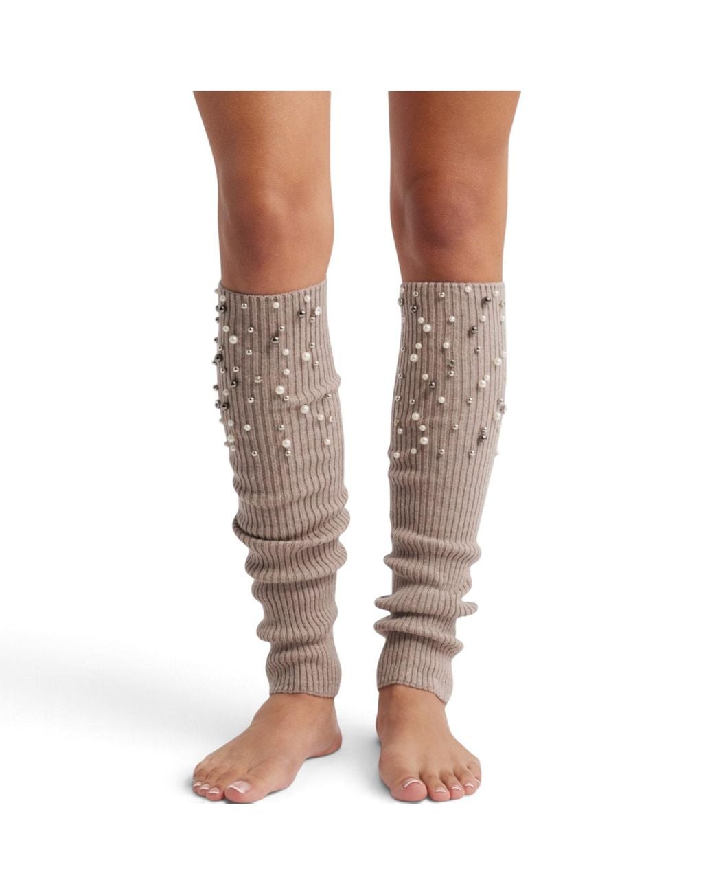 HIGH HEEL JUNGLE by KATHRYN EISMAN Brown Blake Embellished Legwarmer