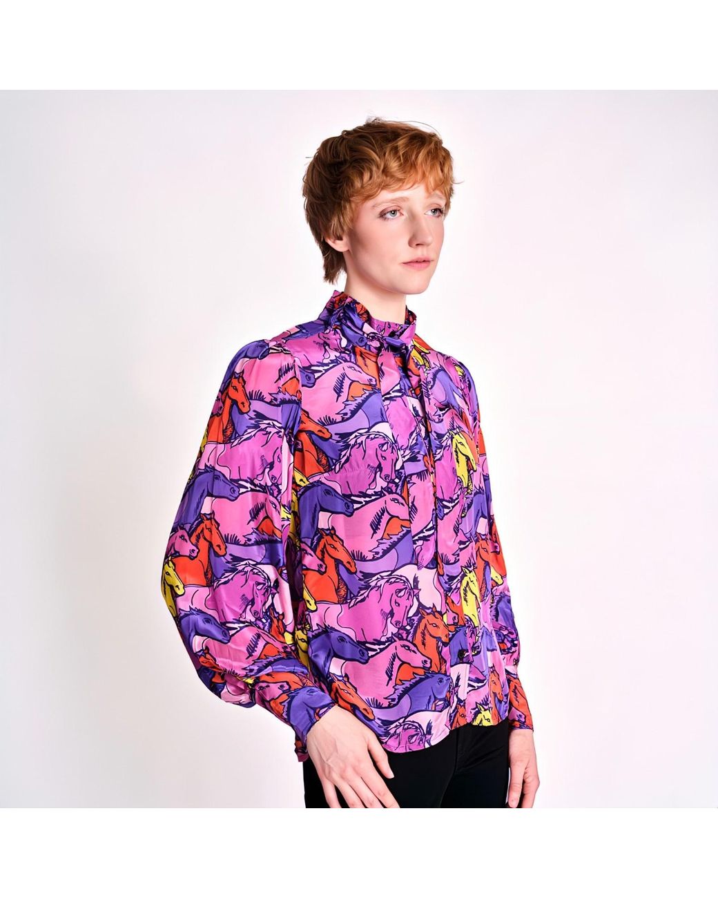 Any Old Iron Purple Runaway Necktie Shirt