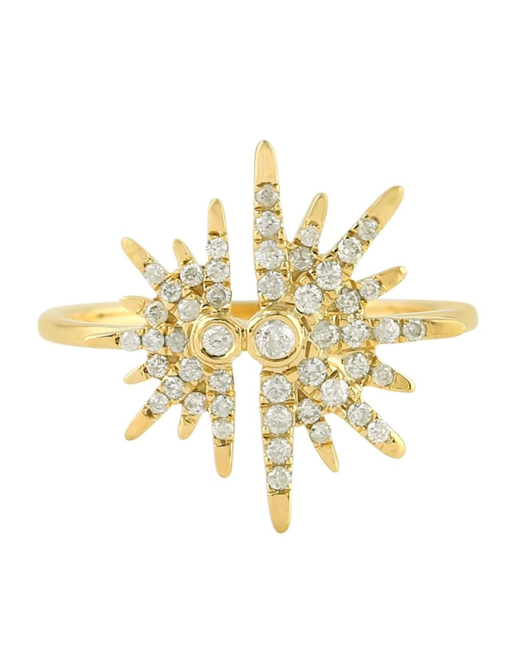 Artisan Metallic 14K Diamond Starburst Statement Ring