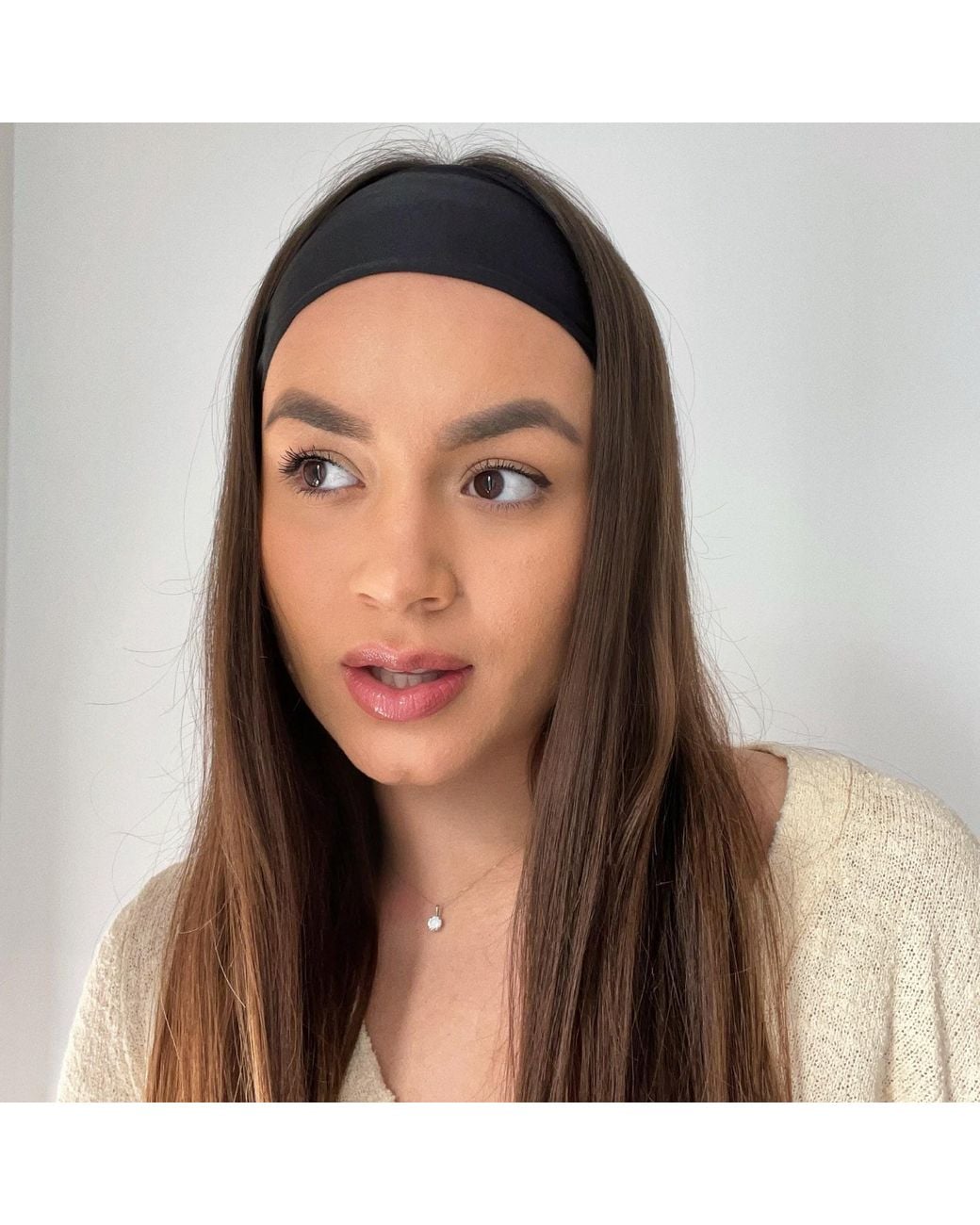Sylk Black Silk Wide Headband