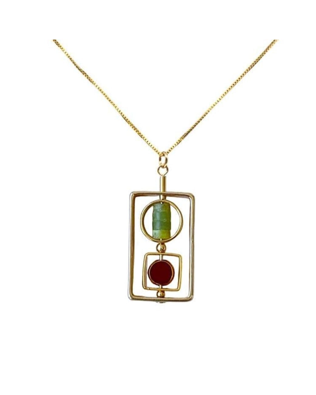 Aracheli Studio Metallic Art X Nephrite Jade Necklace