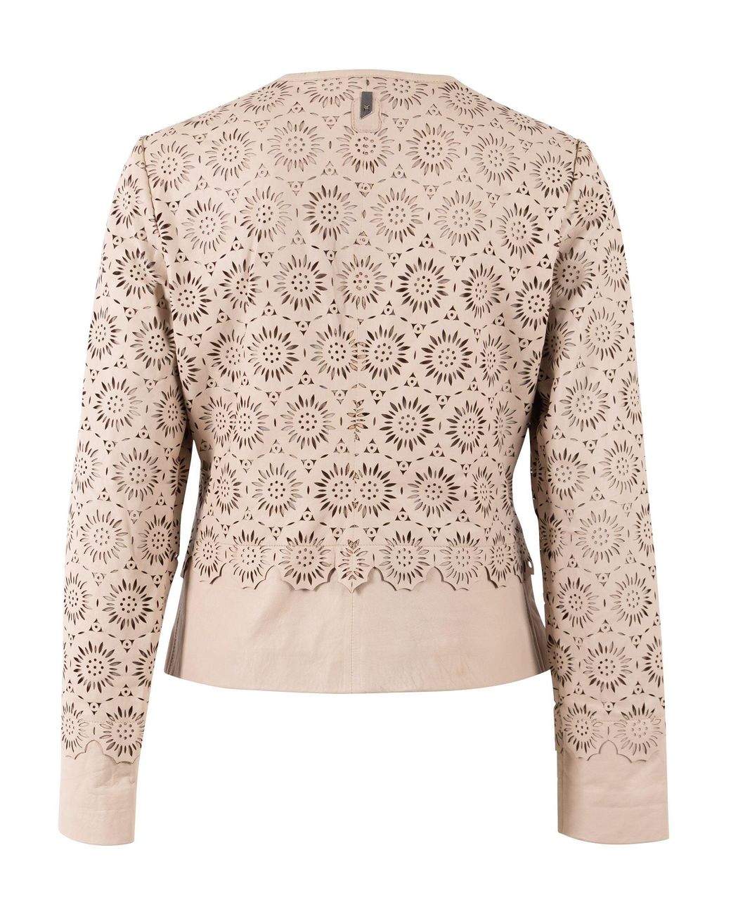 Mauritius Natural Neutrals Floral Leather Jacket Lacey
