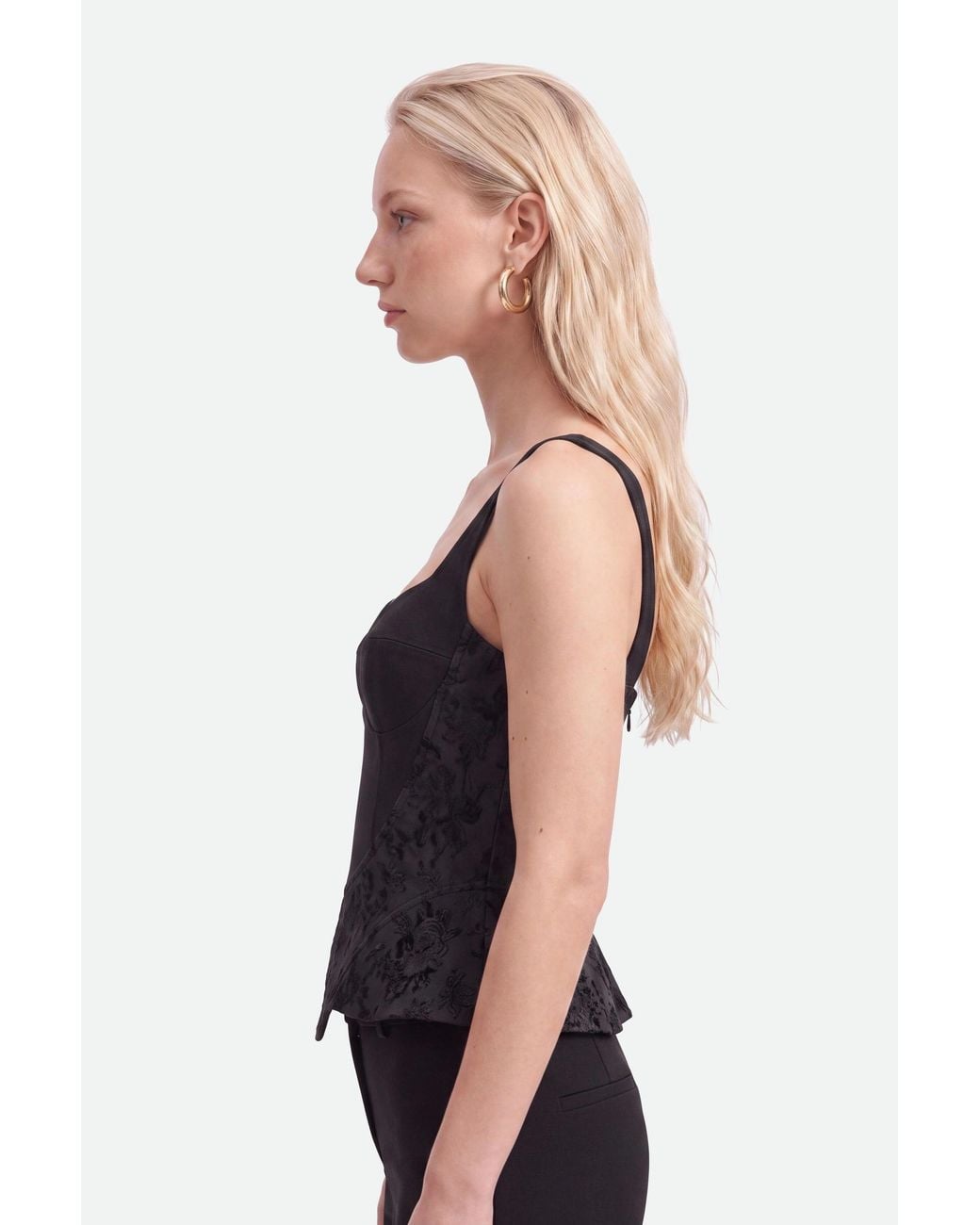 Nocturne Black Boned Sweetheart Bustier Top