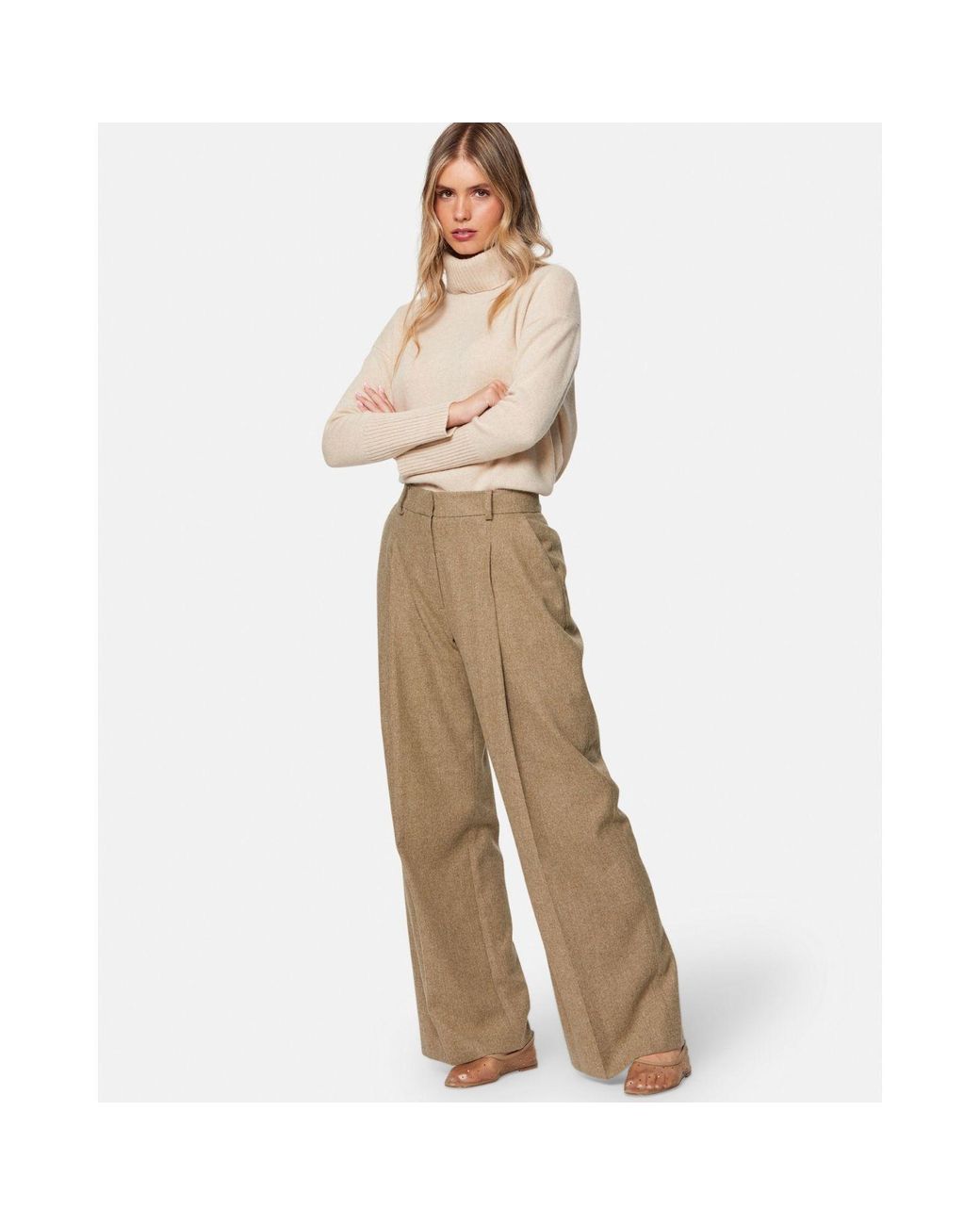 Helen Mcalinden Natural Neutrals Lyra Soft Umber Trousers