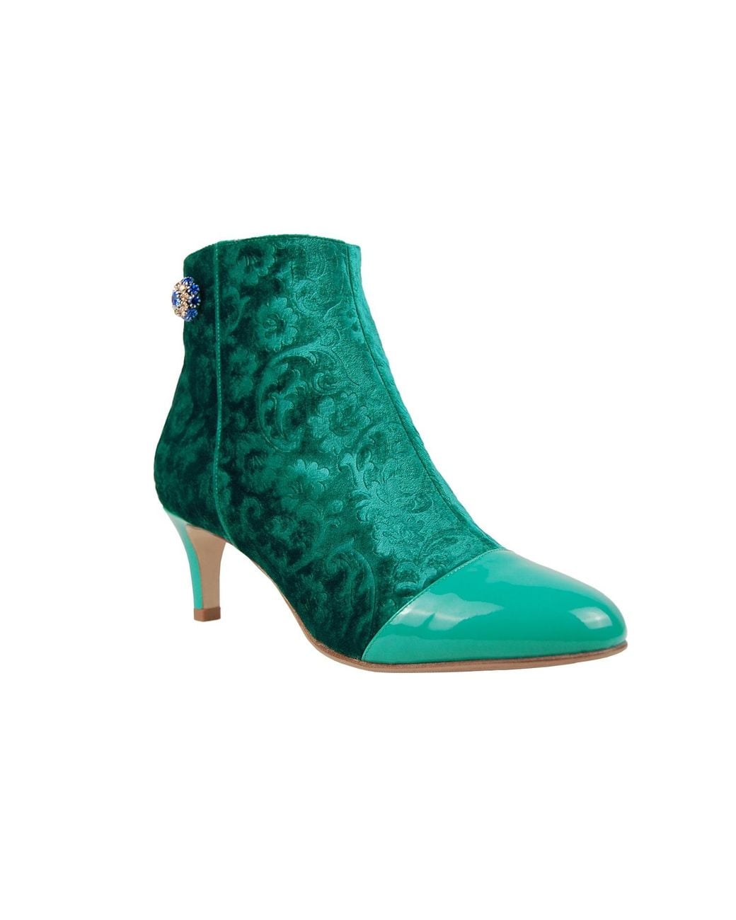 Moon D'elle Green Eclisse Ankle Boots