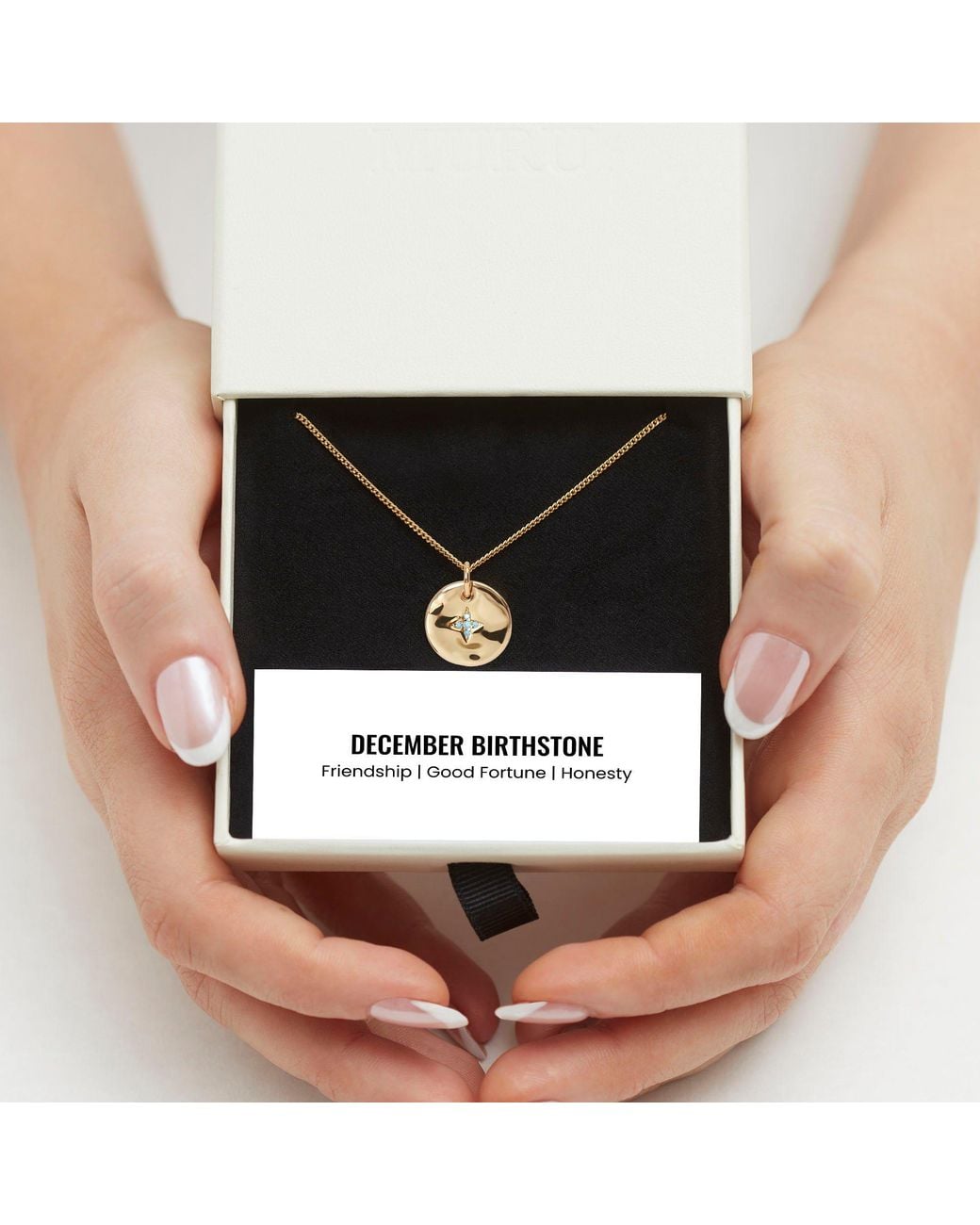 Muru Metallic December Birthstone Necklace