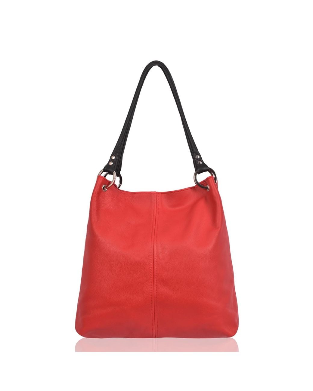 Owen Barry Red Leather Shoulder Bag Chilli Dudley