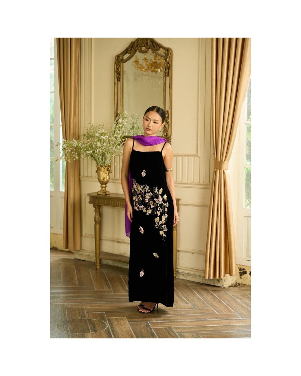 Silk and Bears Purple Royal Mulberry Silk Scarf – Eid & Evening Shawl