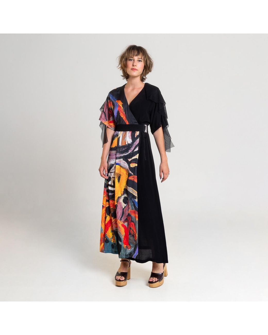 ARTISTA Black Shine Dress