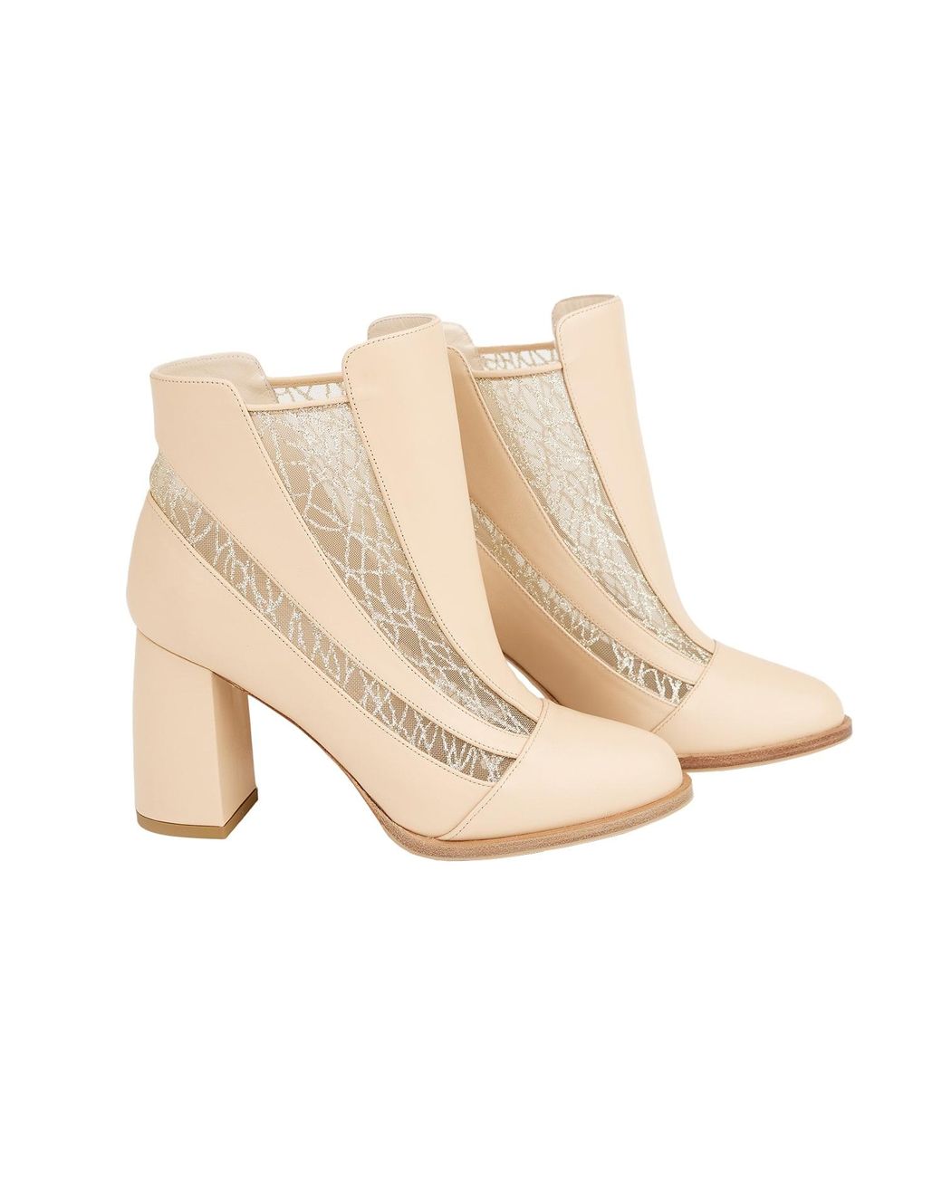 Moon D'elle Natural Neutrals Raggio Ankle Boots