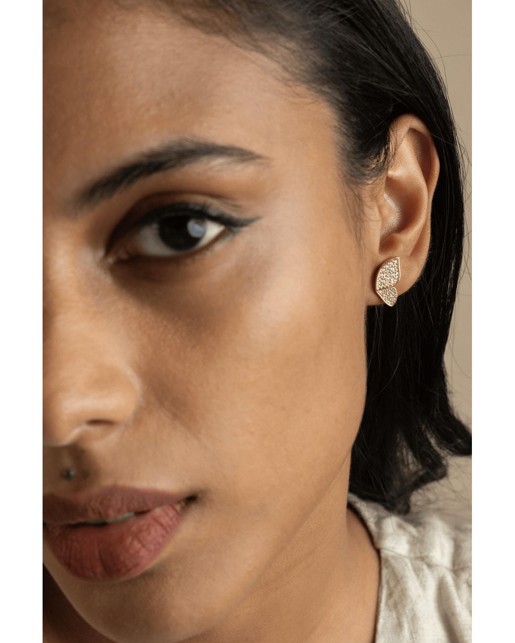 Zynnia Collective Metallic Butterfly Studs