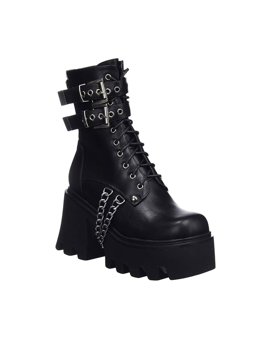 LAMODA High On Love Chunky Platform Ankle Boots in Black Lyst