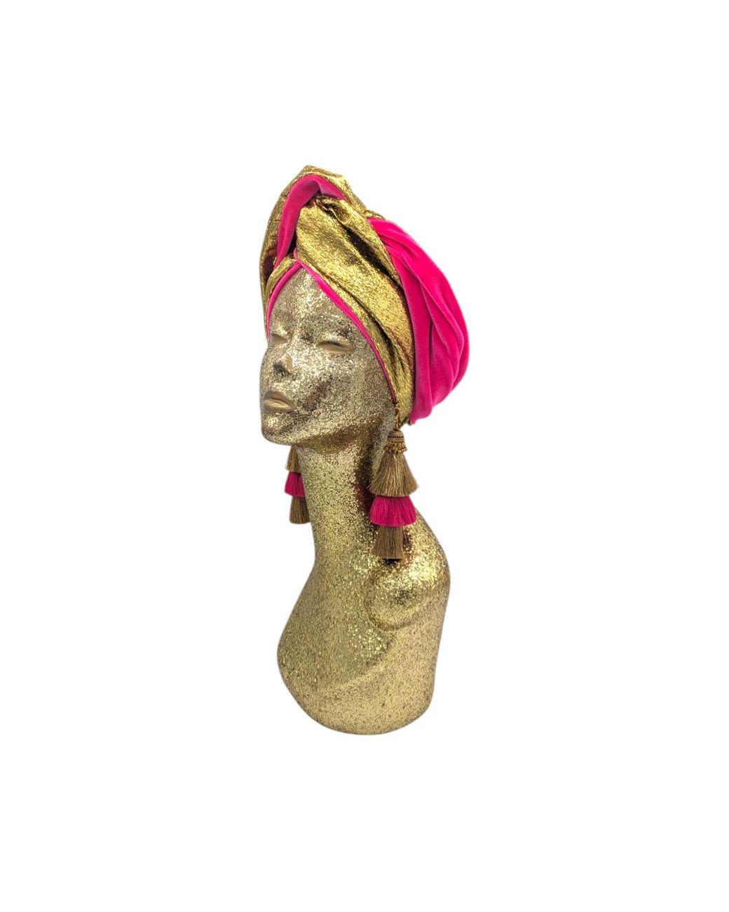 Julia Clancey Pink Golden Snazzy Hotty Swinglette Turban