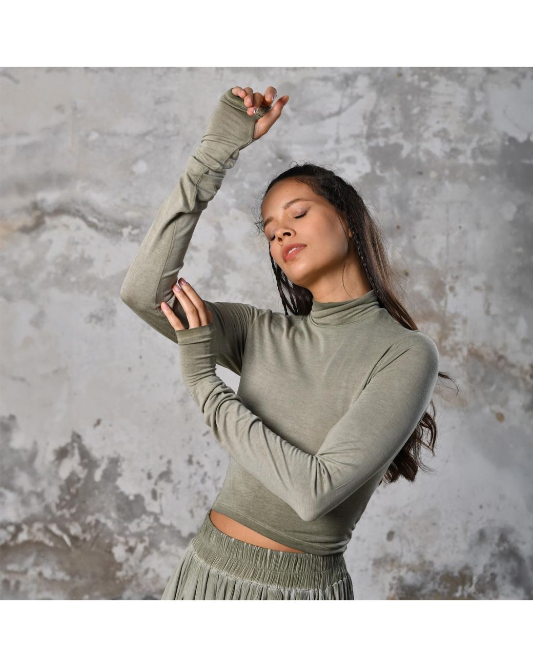 Zhenabia Green Na Body Khaki