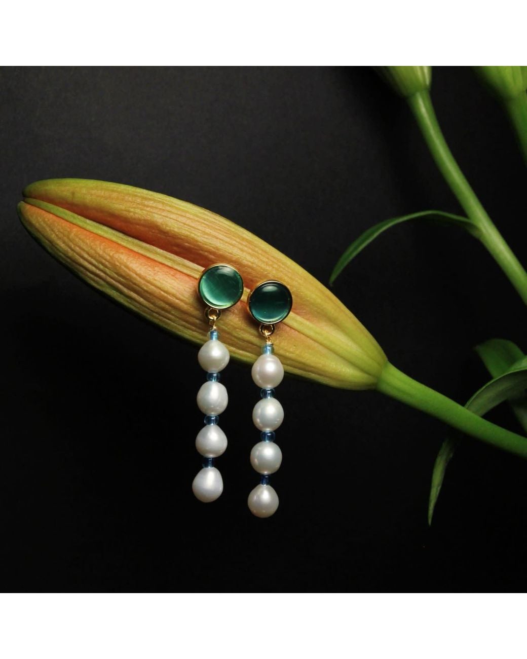 Ninemoo Metallic Mermaid Tears Earrings