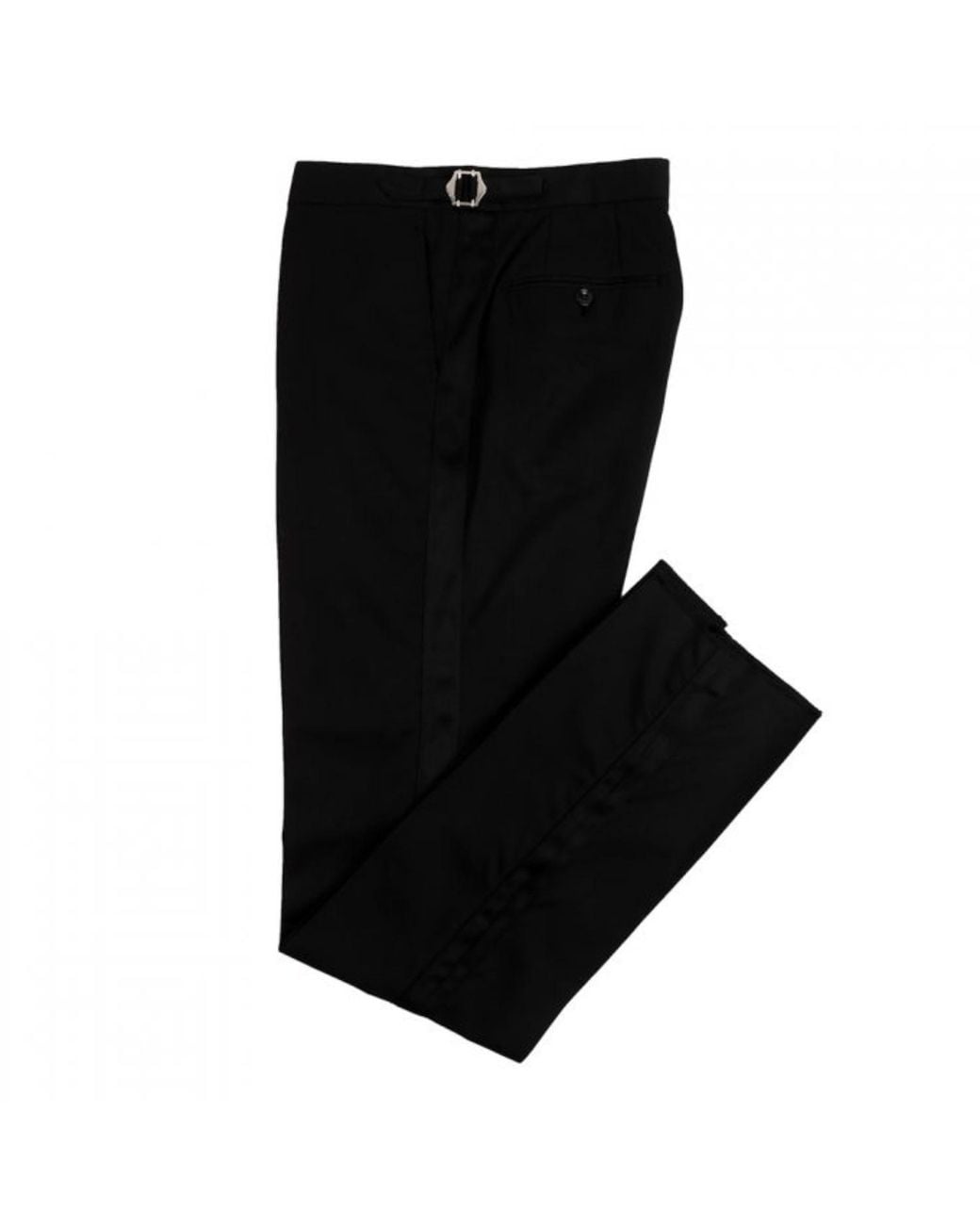 DAVID WEJ Black Aldo Plain Dress Trousers With Side Adjusters – for men
