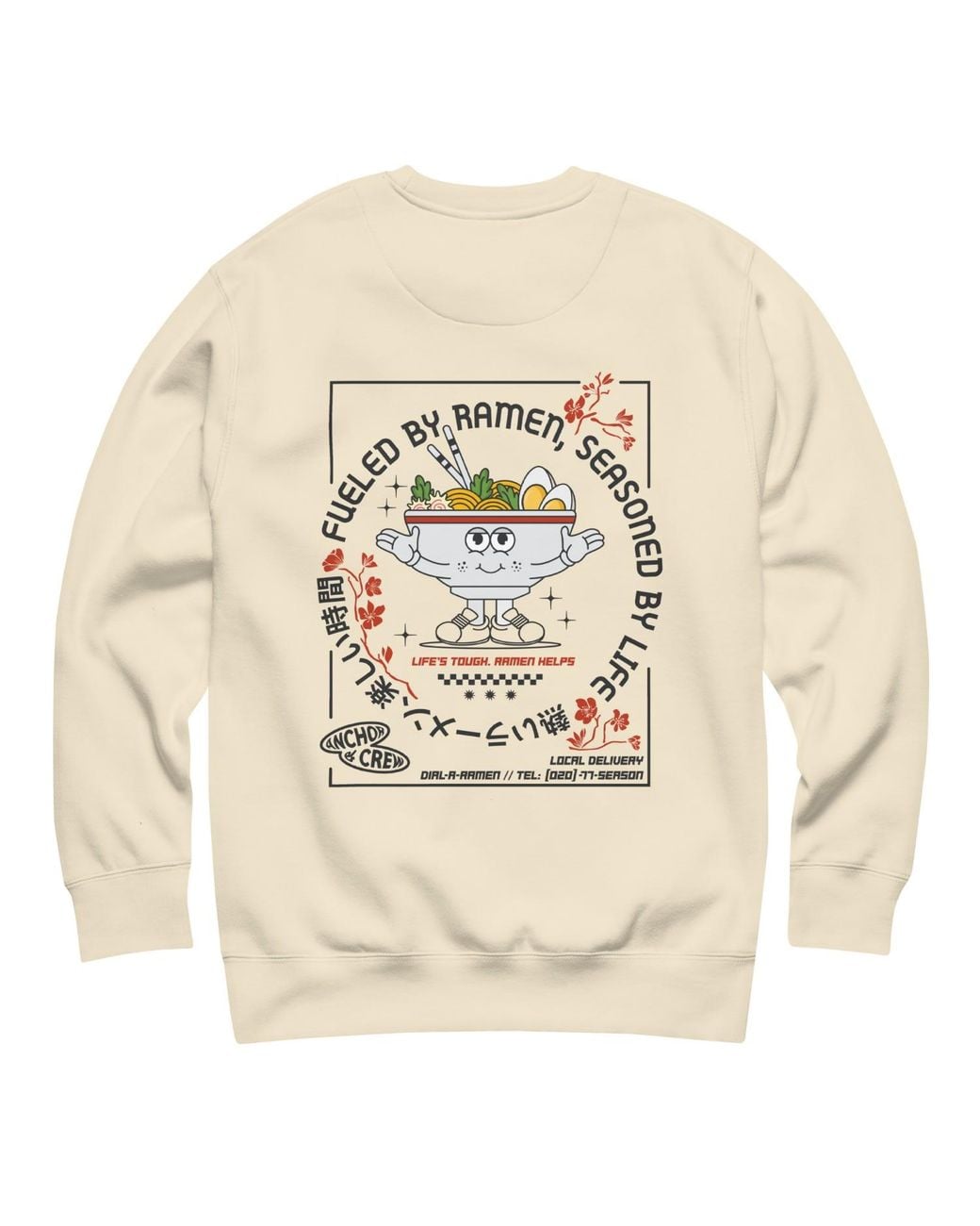 Anchor and Crew Neutrals Natural Ramen House Dial-A-Local Organic Cotton Sweatshirt