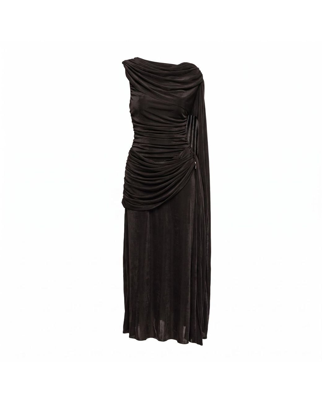 Tantra Spain Sl Black Long Dress With Draping