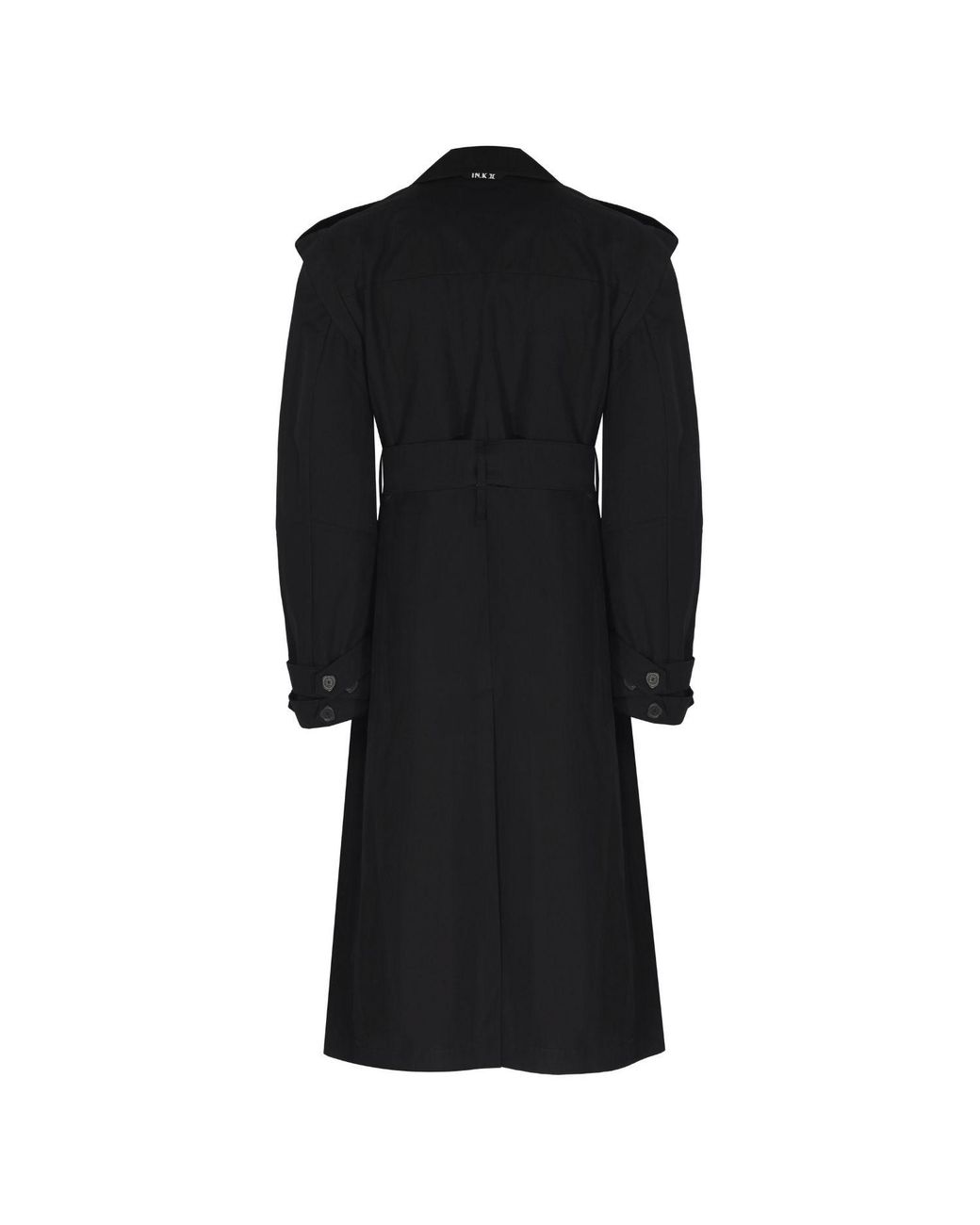 In.k Ii Black Convertible Relaxed Fit Trenchcoat for men