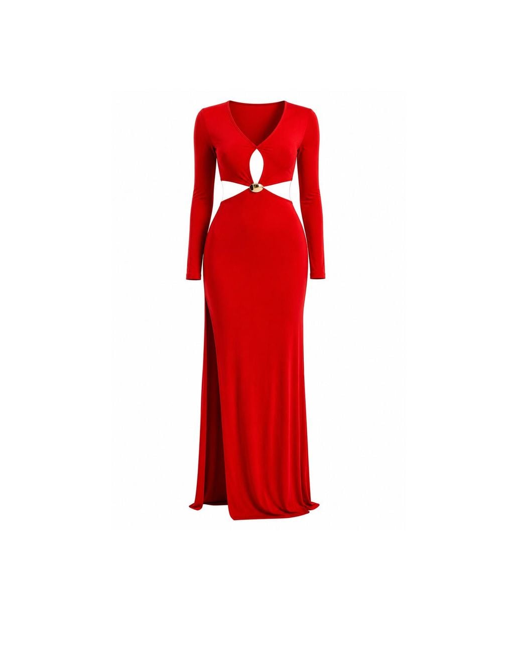 Maison De Gala Red Celeste Crimson Maxi Dress