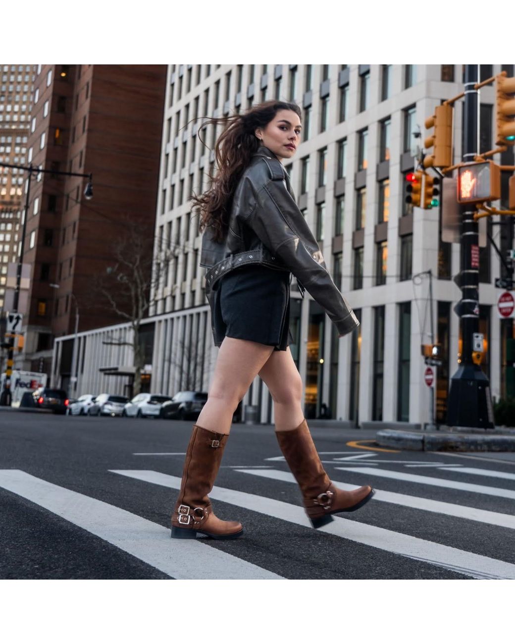 Urbnkicks Brown Tall Biker Distressed Boots