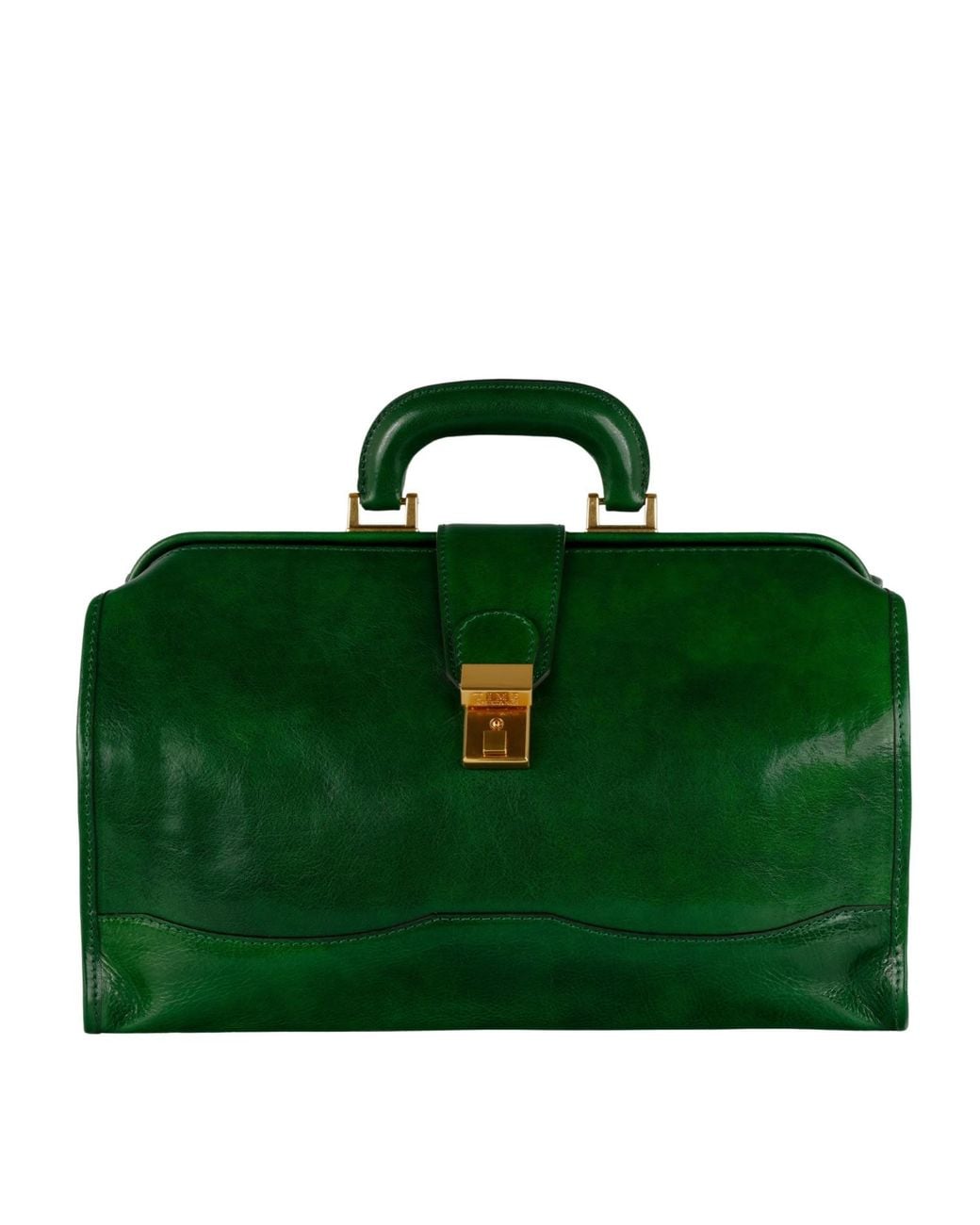 Time Resistance Green Small Leather Doctor Bag For