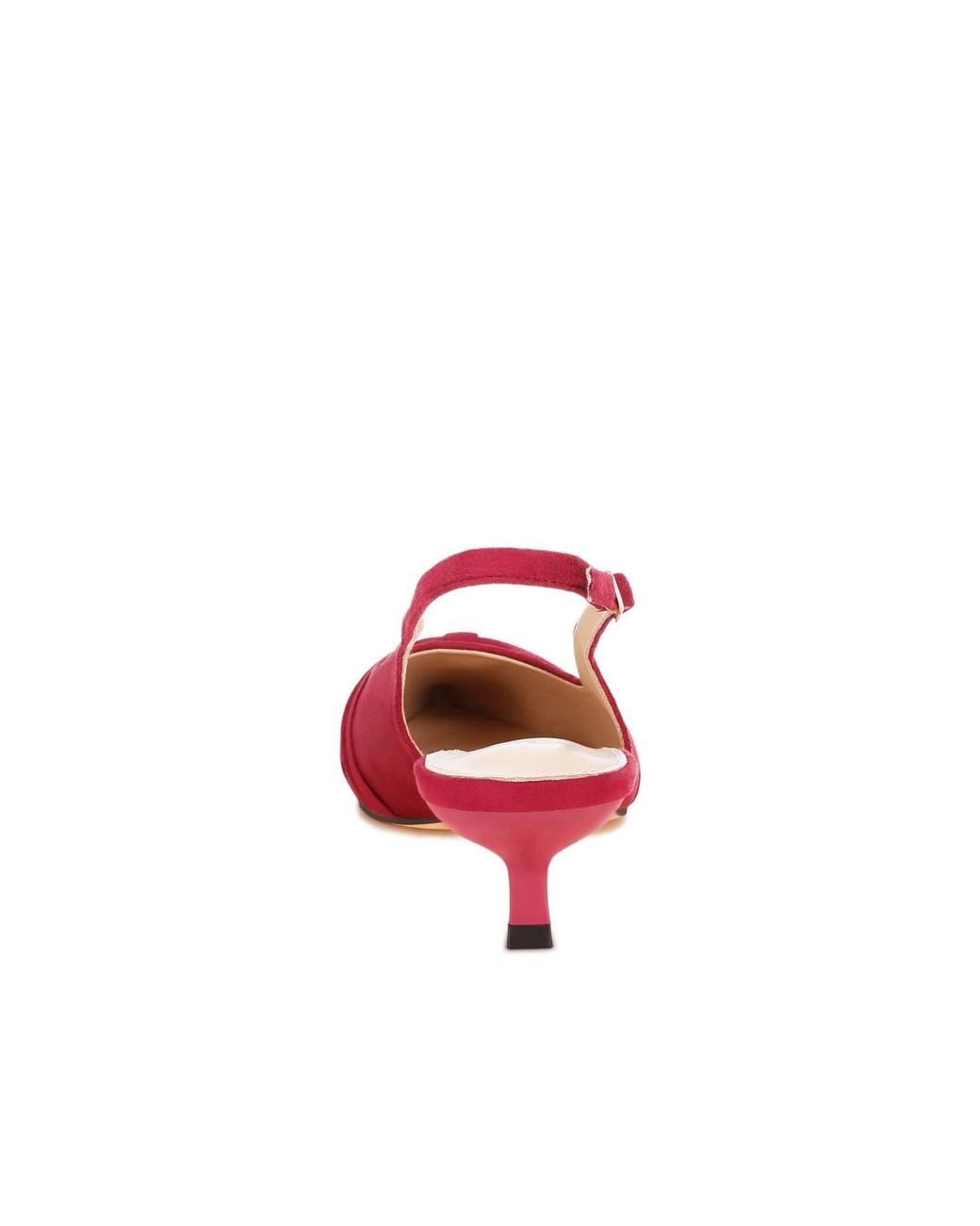 Rag & Co Pink Salvia Ruched Pointed Toe Slingback Heels