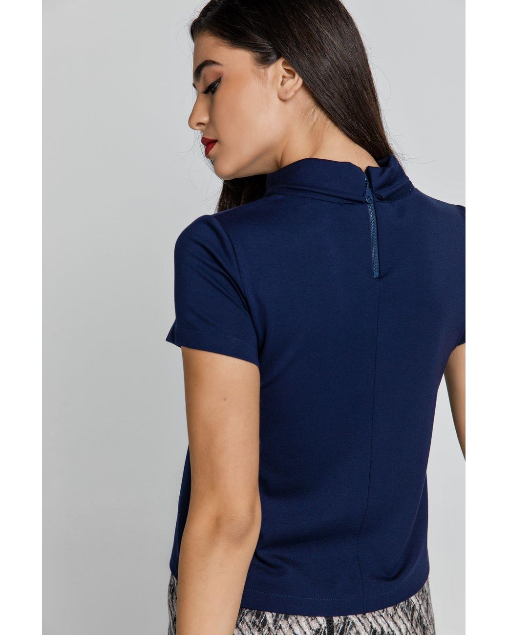 Conquista Blue Short Sleeve Top