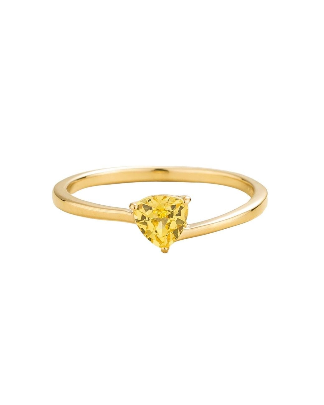 Juvetti Yellow Trillion Ring