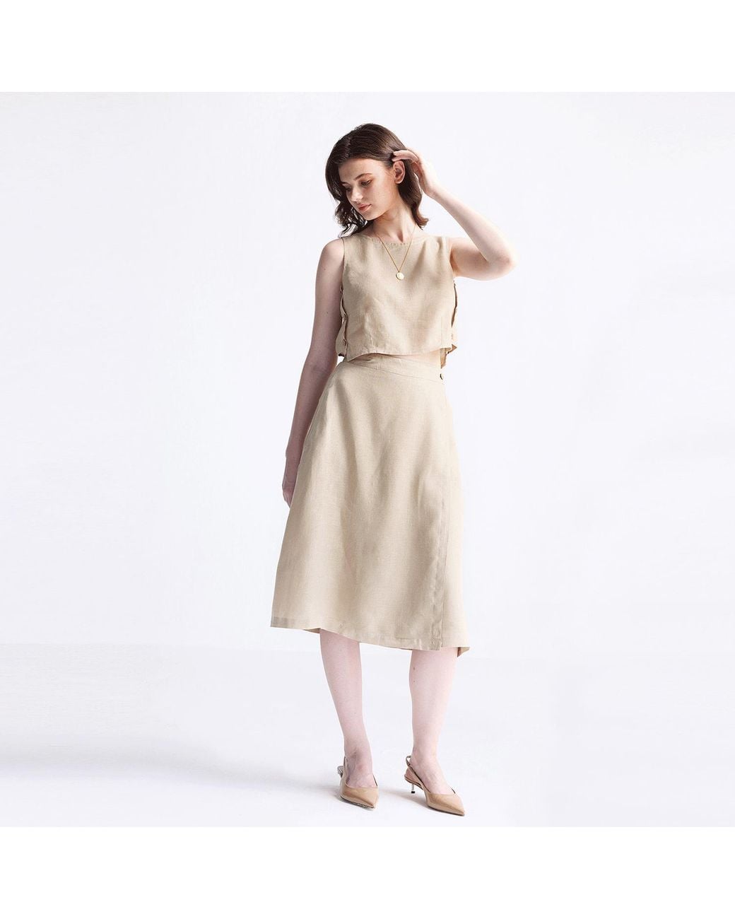 REISTOR Natural Neutrals Boxy Crop Top