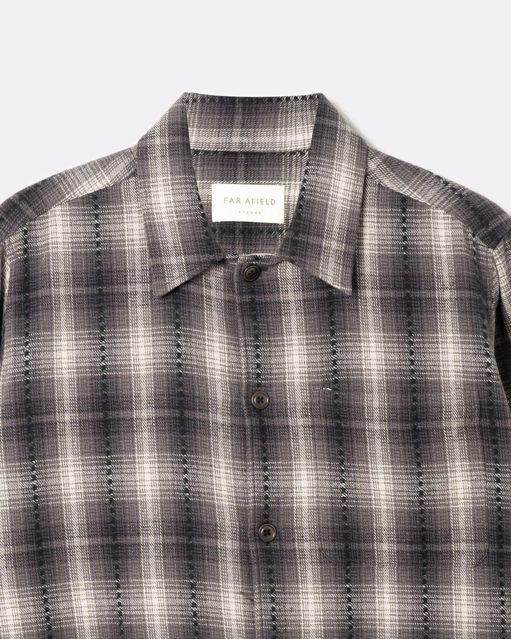 Far Afield Gray Kali Check Busey Shirt for men