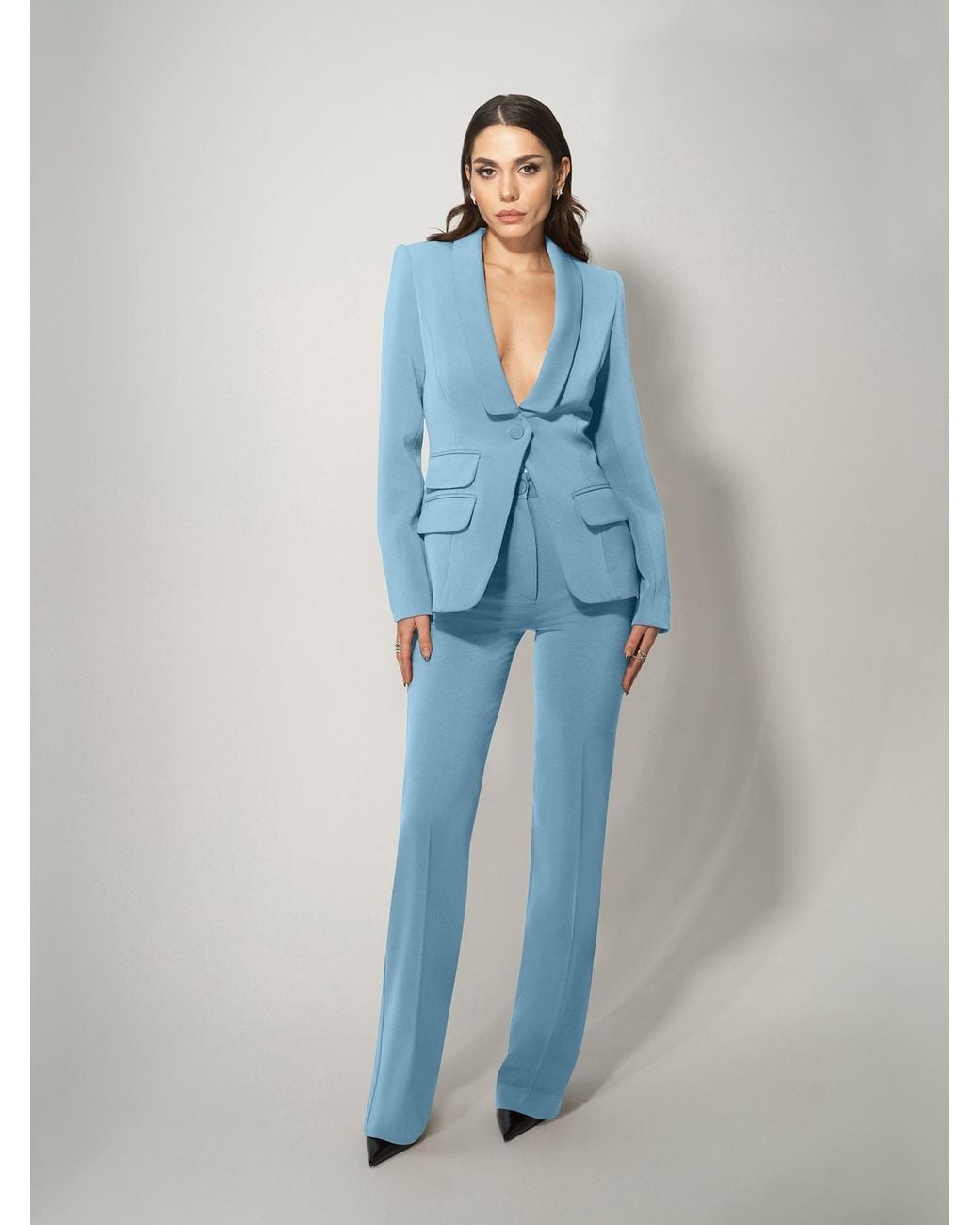 Tia Dorraine Blue Vision Tailored Blazer & Trousers Suit