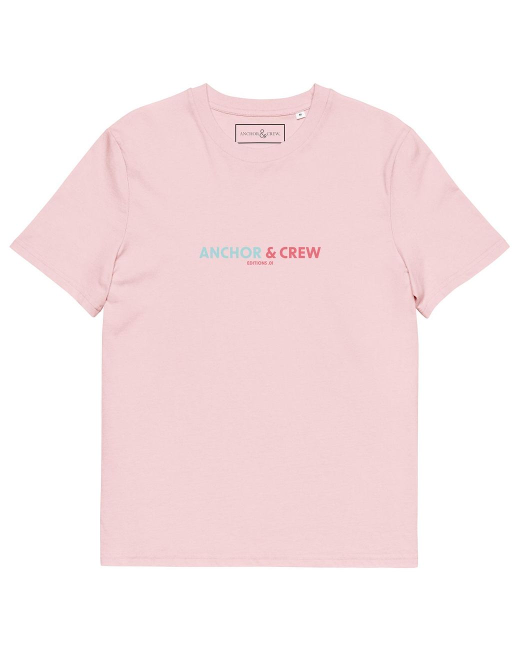 Anchor and Crew Pink Cotton One Moon Safari Editions Organic Cotton T-Shirt for men