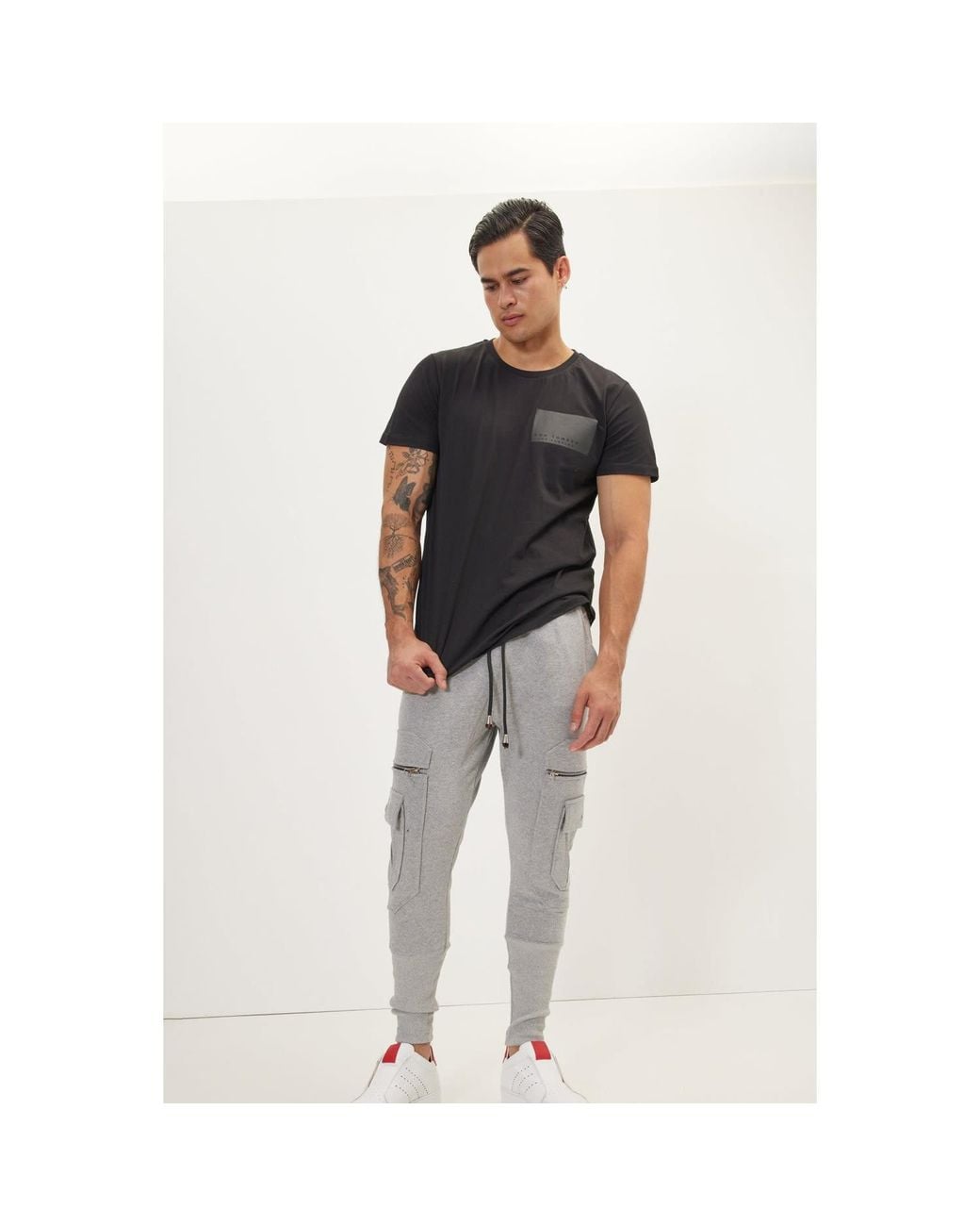 Ron Tomson Gray Destination Jogger Pants for men