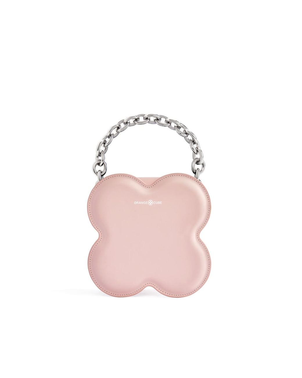 Orange Cube Pink Large Lucky Clover Handbag