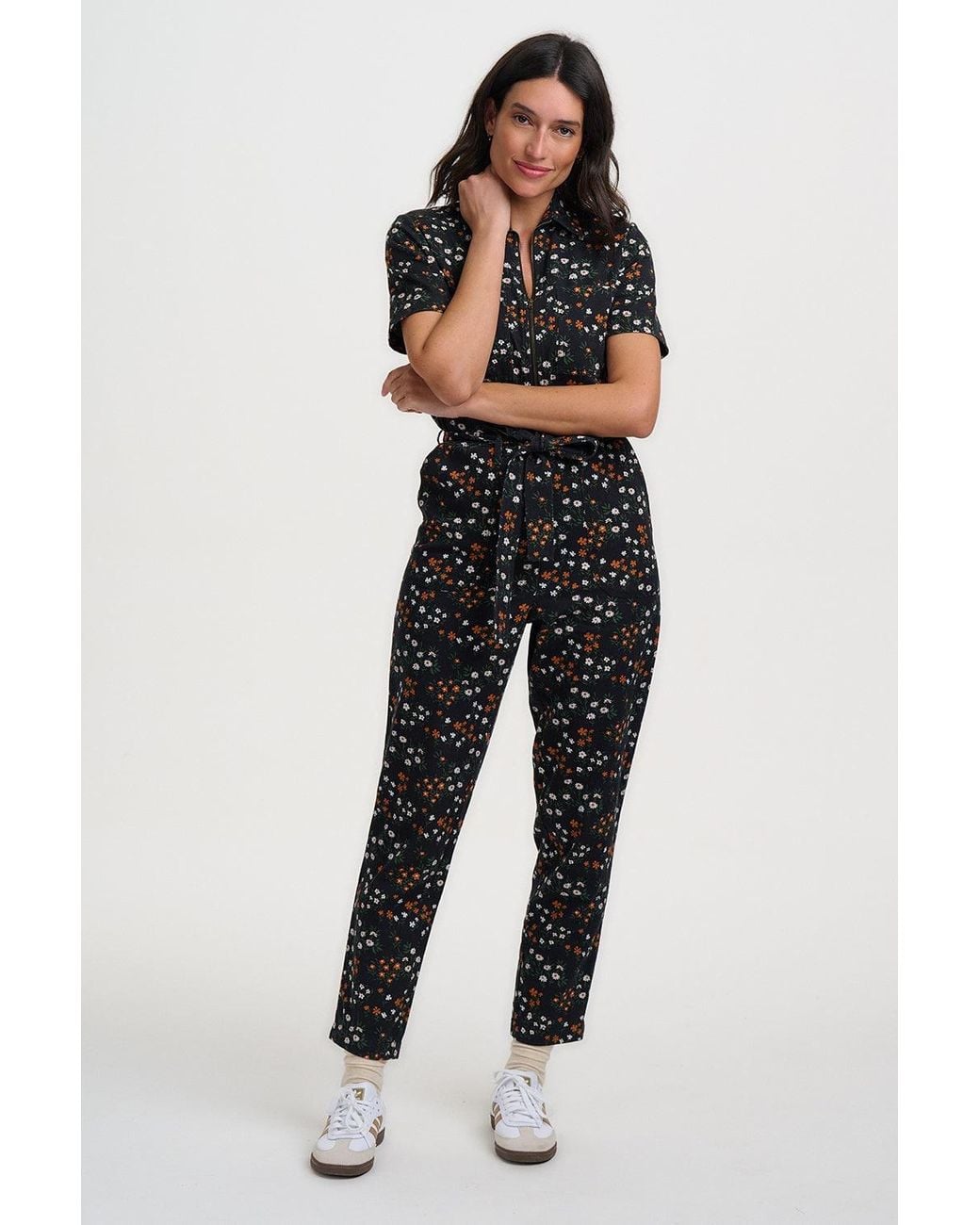 Sugarhill Black Billy Boilersuit Floral