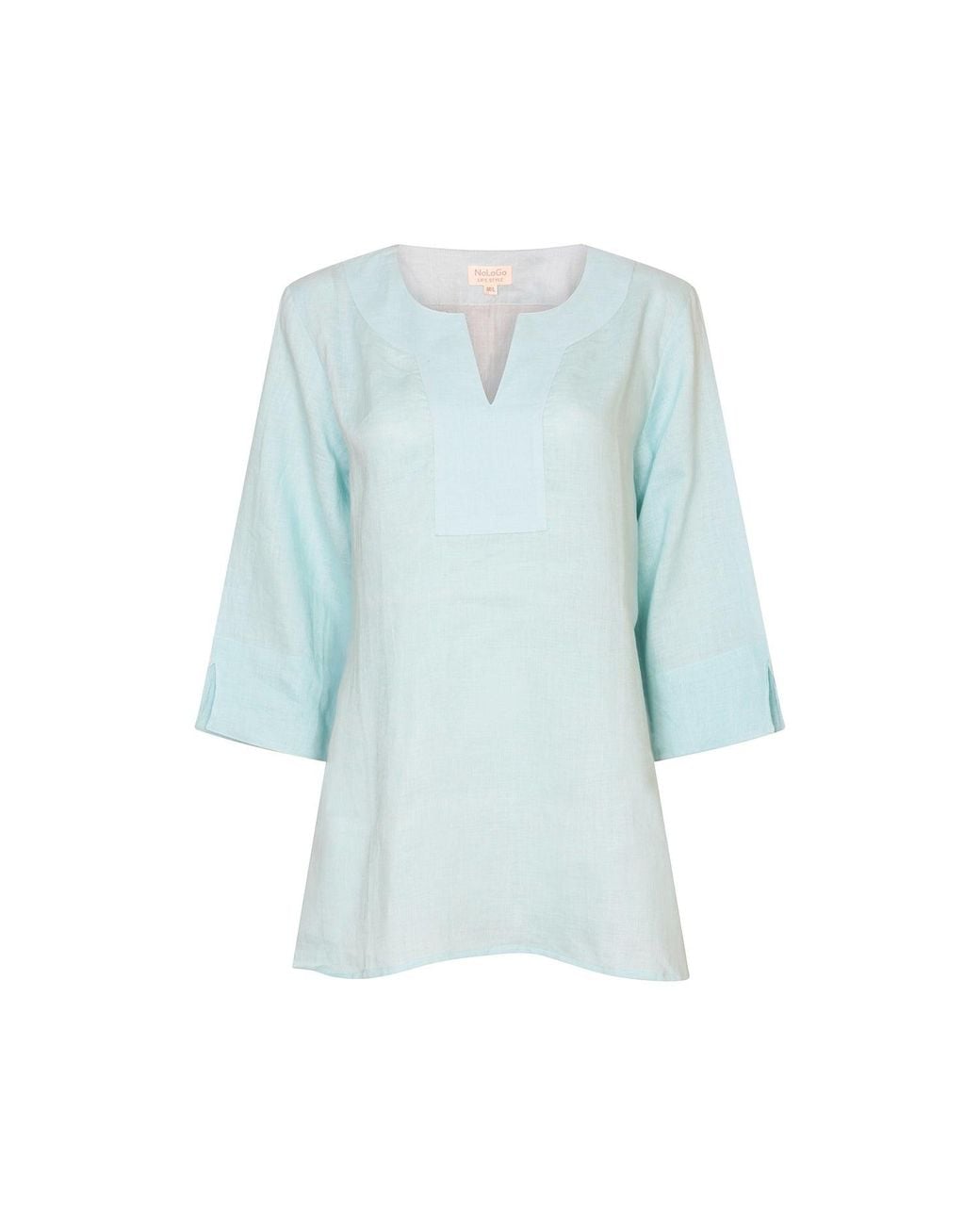 NoLoGo-chic Blue Lifestyle Long Linen Top