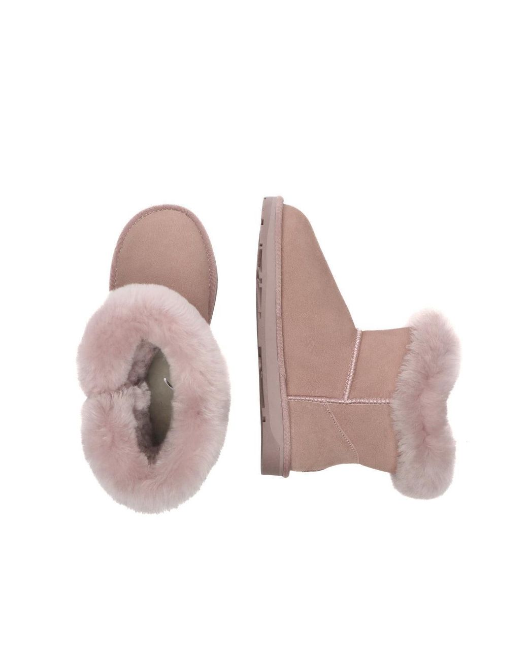 EverAu Australia Pink Robin Horn Toggle Button Mini Boots