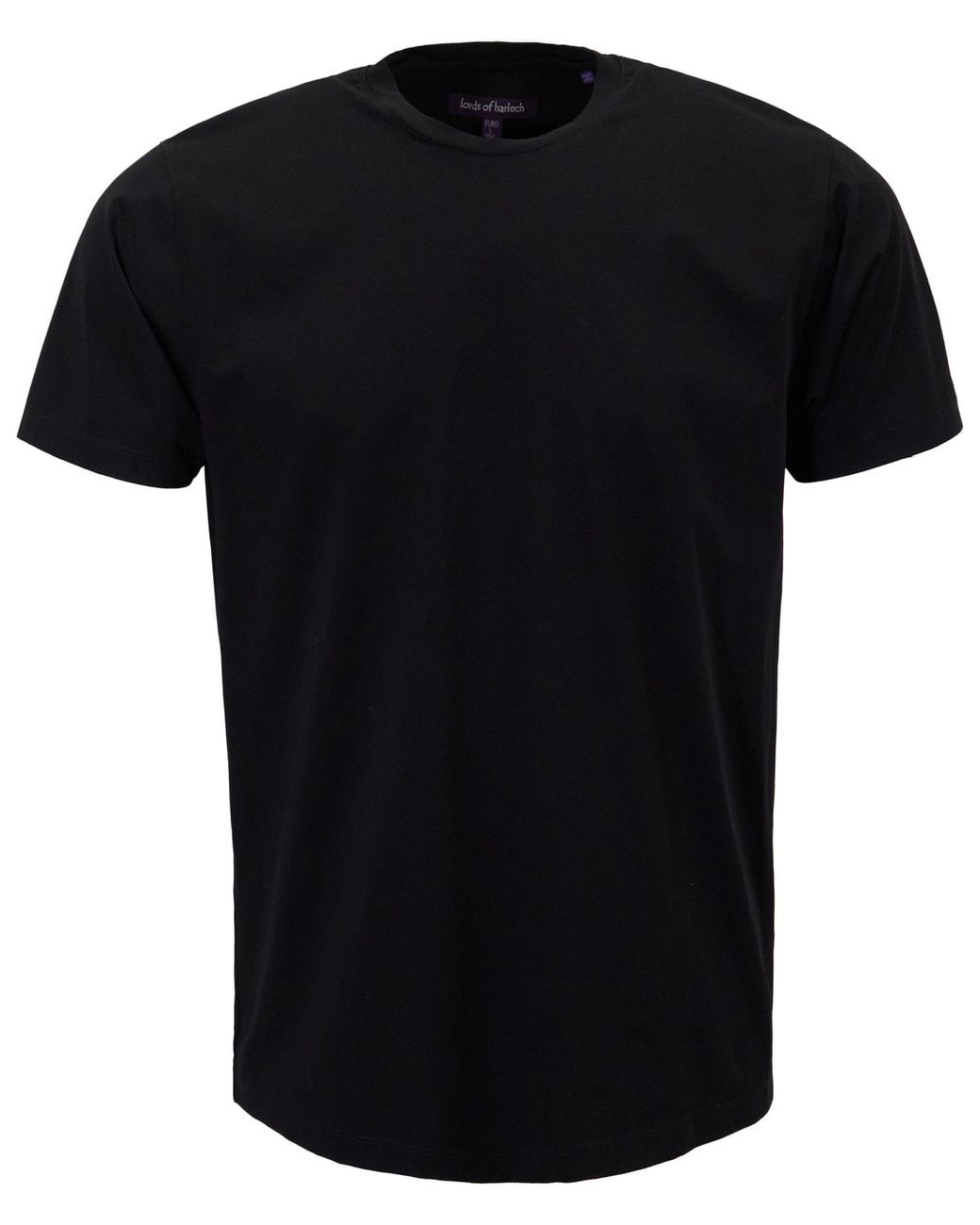 Lords of Harlech Black Timothy Stretch Cotton Crew-Neck Tee for men