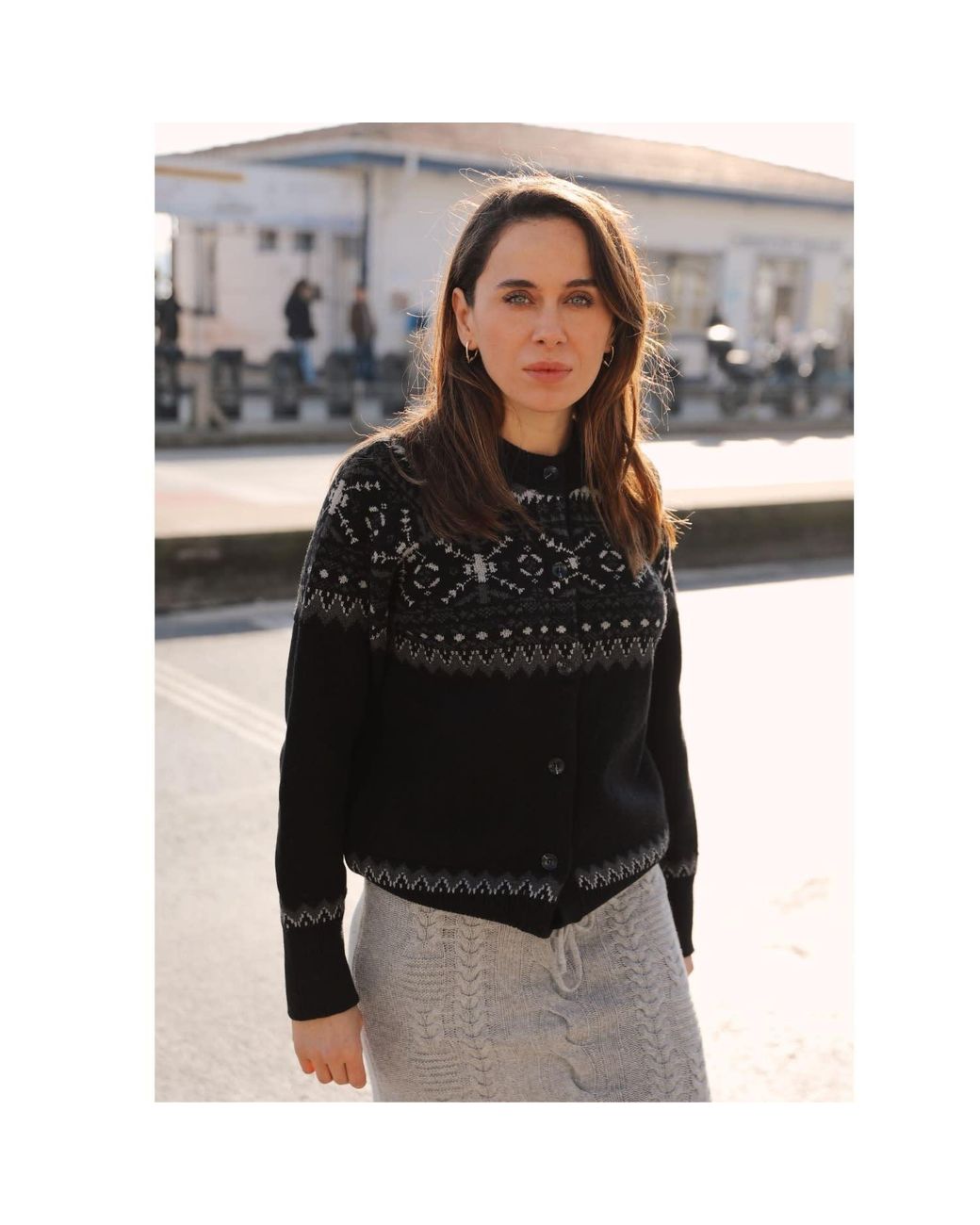Peraluna Black Aisling O-Neck Cardigan
