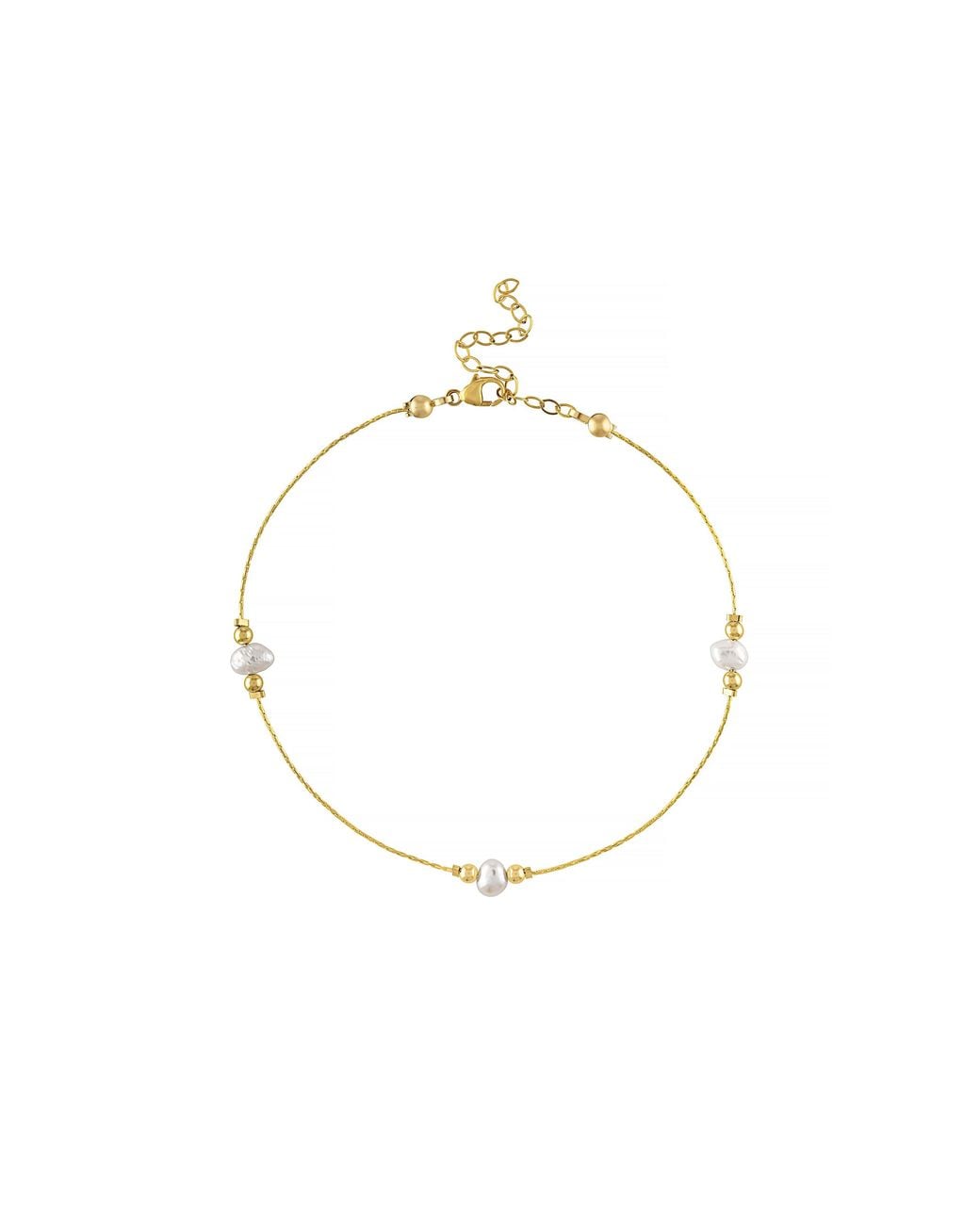 Olivia Le Metallic Journey Pearl Anklet