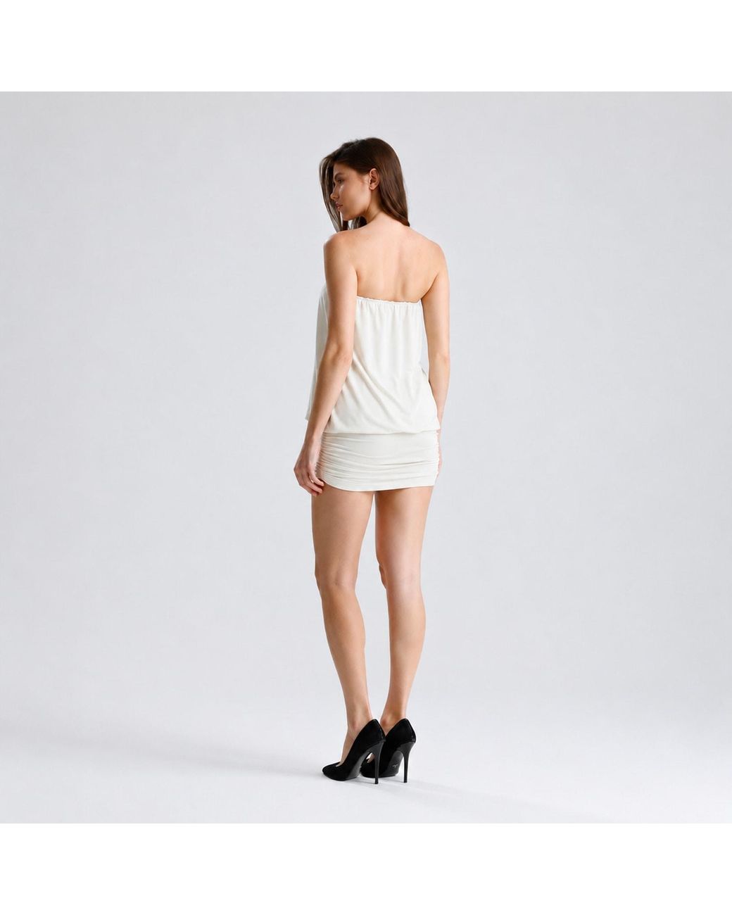 Maison De Gala White Neutrals Luna Ivory Mini Dress