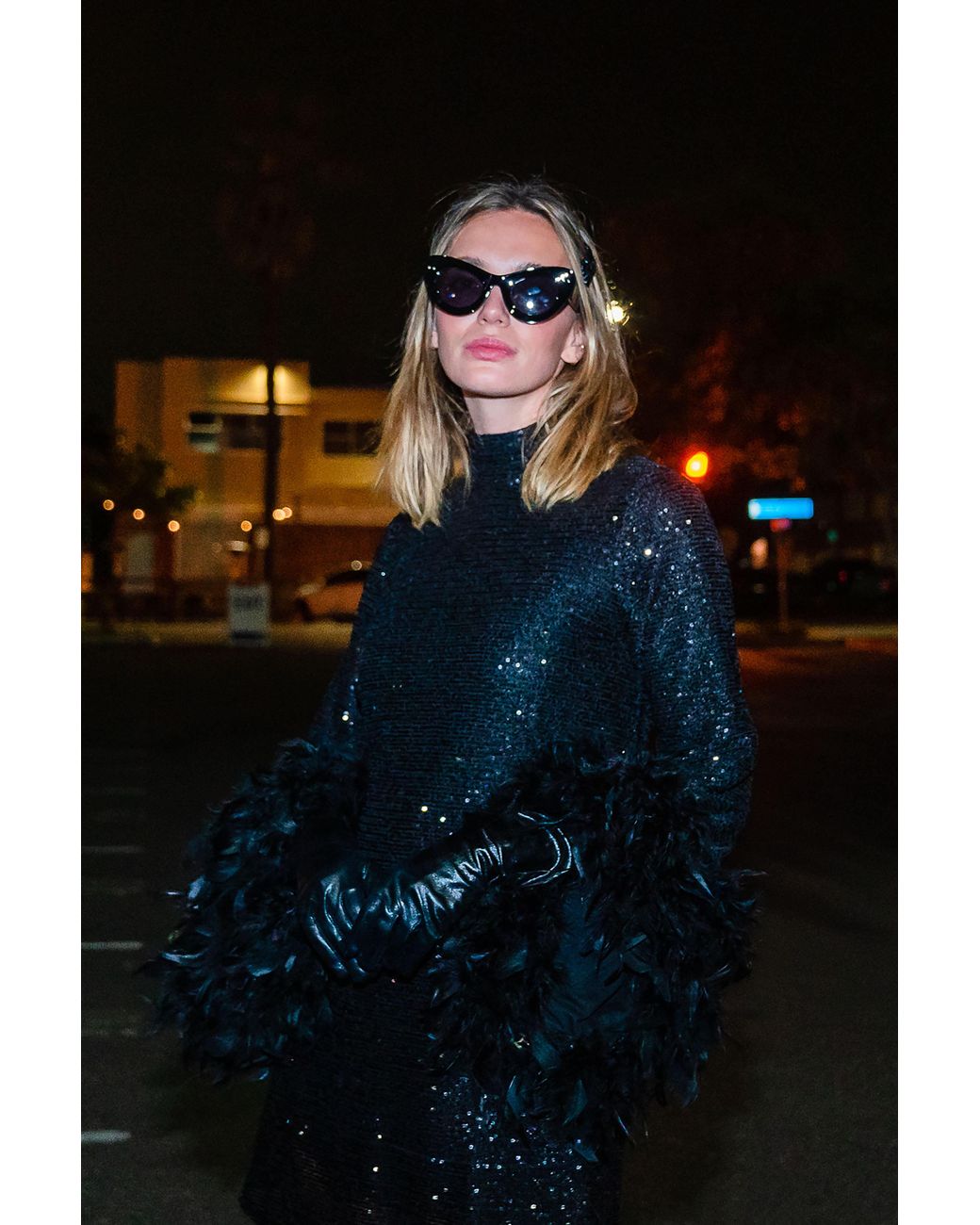 Jennafer Grace Black Time Warp Sequin Mod Mini